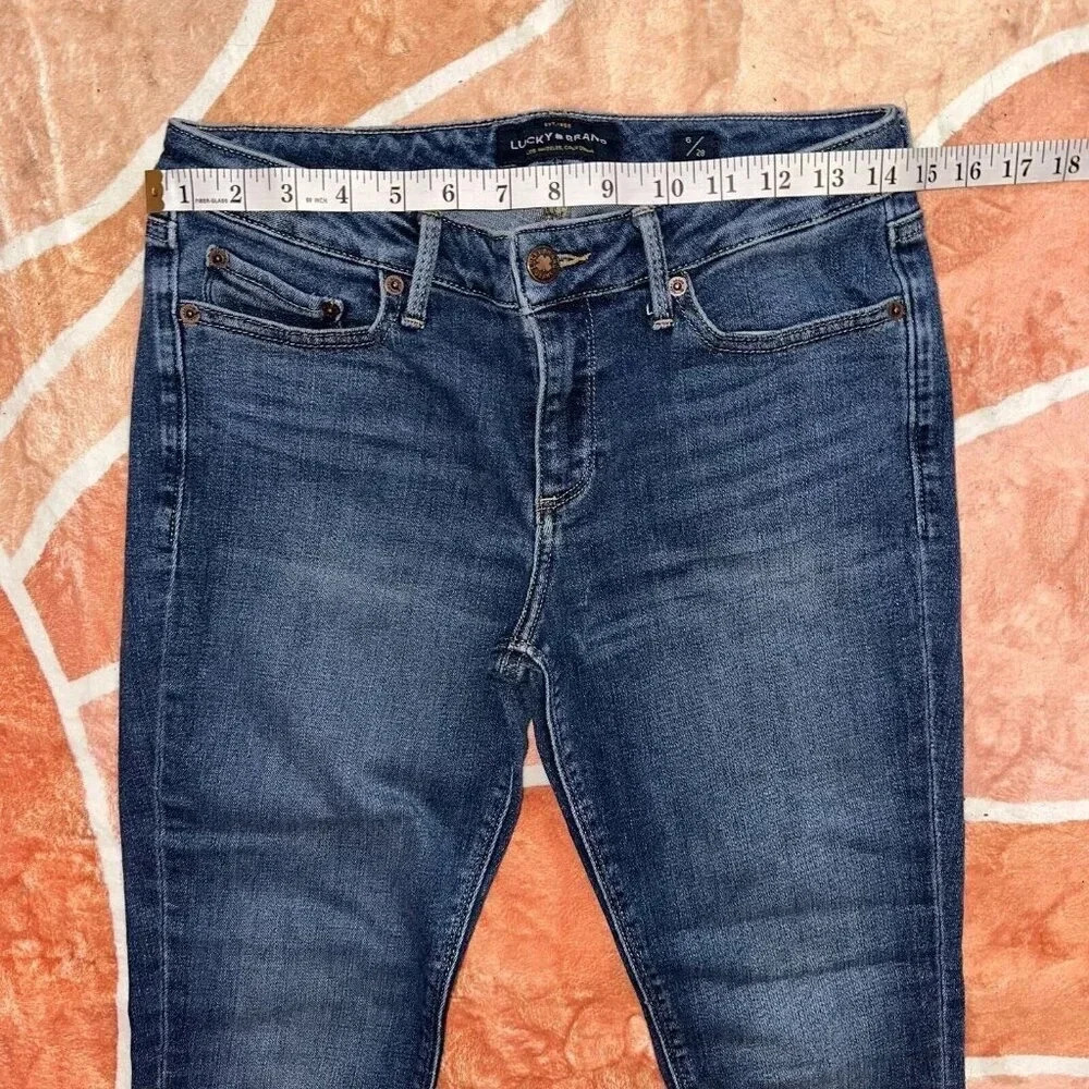 Lucky Brand Lolita Skinny Low Rise Ankle Blue Denim Jeans Women's Sz 6 / 28 - Picture 5 of 7